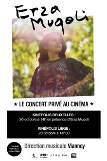 Concert: Erza Muqoli: concert privé au cinéma